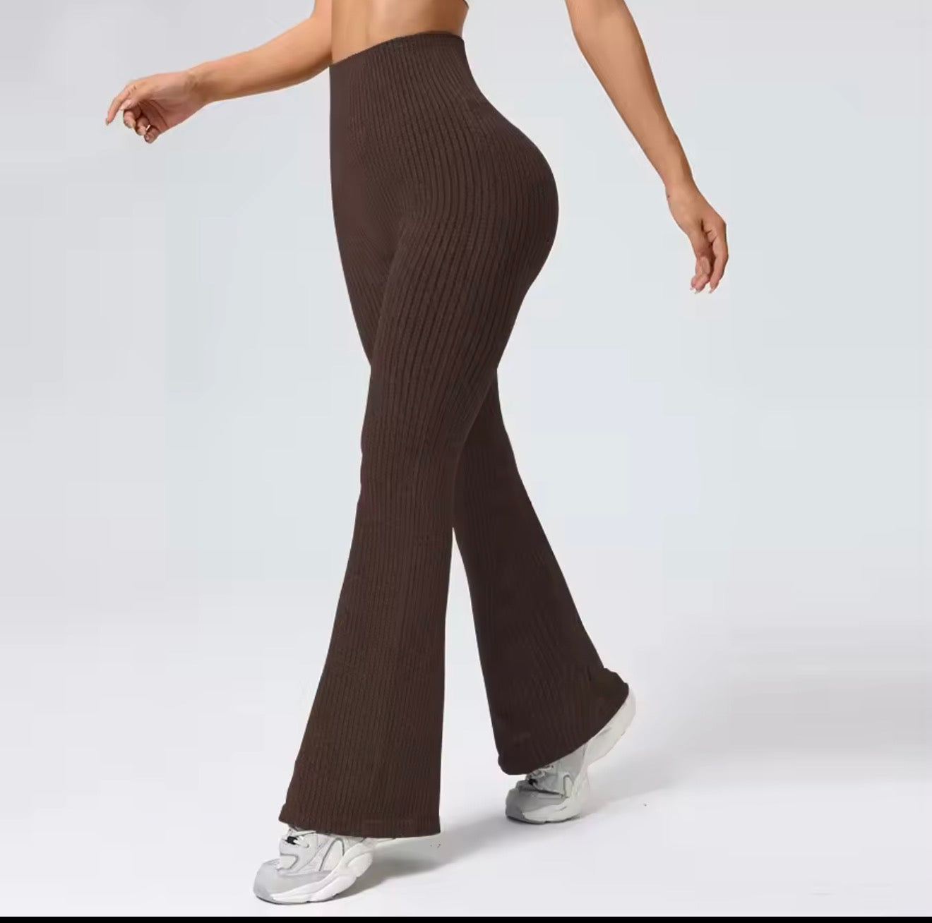 Breathable Flared Trousers Yoga-To-Street Chic Athleisure Fitness Pants Trendy Women'S High-Waisted Yoga Gym Wear 4-Way Stretch