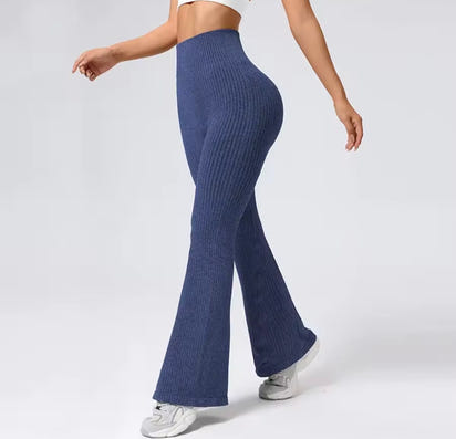 Breathable Flared Trousers Yoga-To-Street Chic Athleisure Fitness Pants Trendy Women'S High-Waisted Yoga Gym Wear 4-Way Stretch