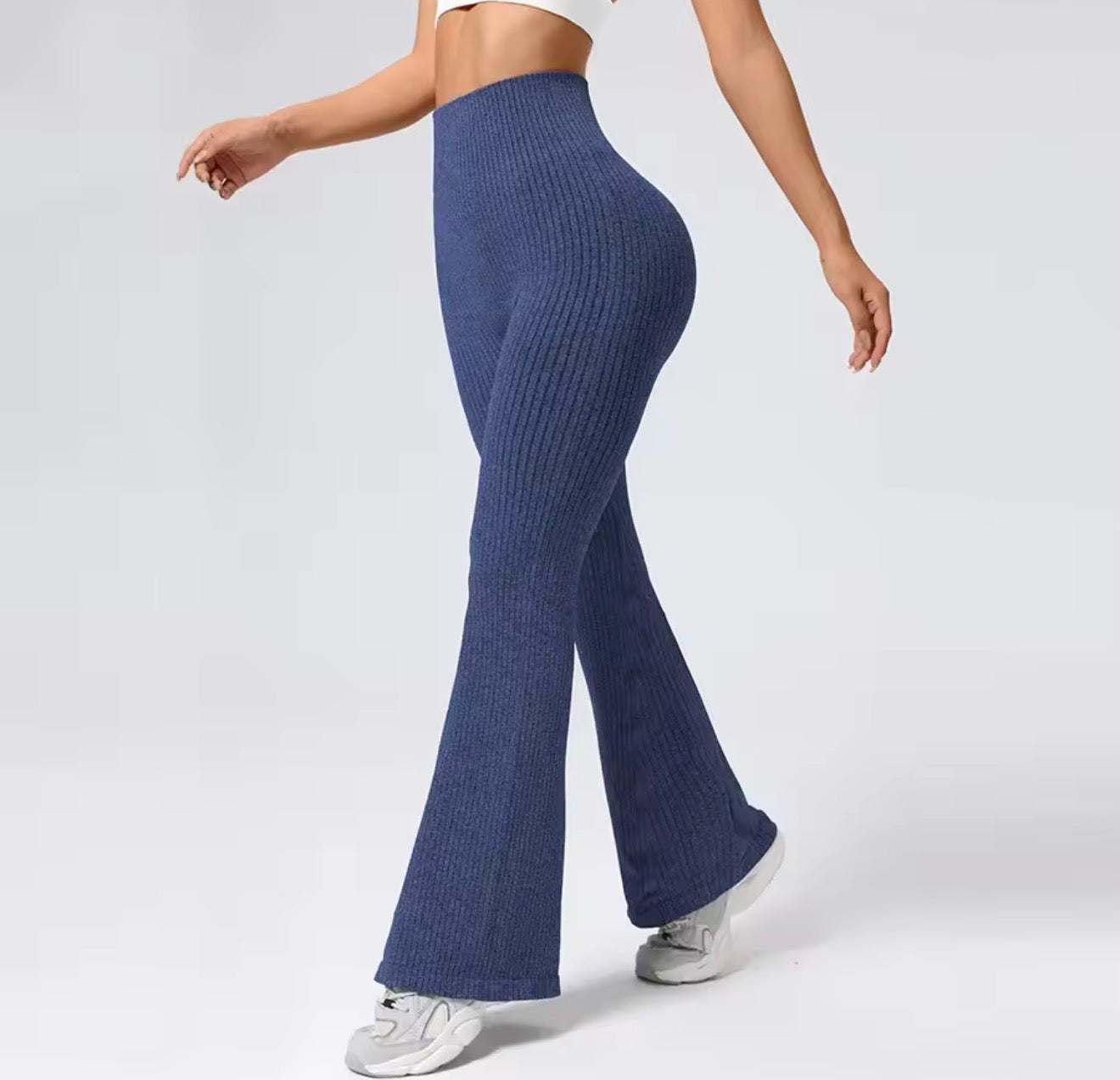 Breathable Flared Trousers Yoga-To-Street Chic Athleisure Fitness Pants Trendy Women'S High-Waisted Yoga Gym Wear 4-Way Stretch