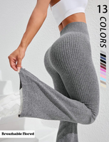 Breathable Flared Trousers Yoga-To-Street Chic Athleisure Fitness Pants Trendy Women'S High-Waisted Yoga Gym Wear 4-Way Stretch