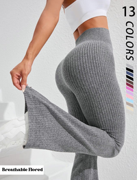 Breathable Flared Trousers Yoga-To-Street Chic Athleisure Fitness Pants Trendy Women'S High-Waisted Yoga Gym Wear 4-Way Stretch