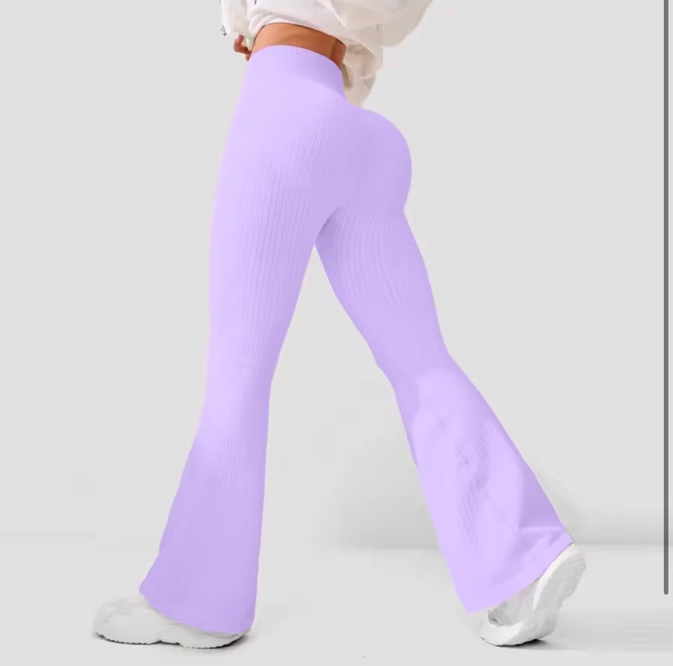 Breathable Flared Trousers Yoga-To-Street Chic Athleisure Fitness Pants Trendy Women'S High-Waisted Yoga Gym Wear 4-Way Stretch