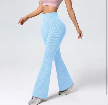 Breathable Flared Trousers Yoga-To-Street Chic Athleisure Fitness Pants Trendy Women'S High-Waisted Yoga Gym Wear 4-Way Stretch