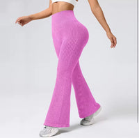 Breathable Flared Trousers Yoga-To-Street Chic Athleisure Fitness Pants Trendy Women'S High-Waisted Yoga Gym Wear 4-Way Stretch