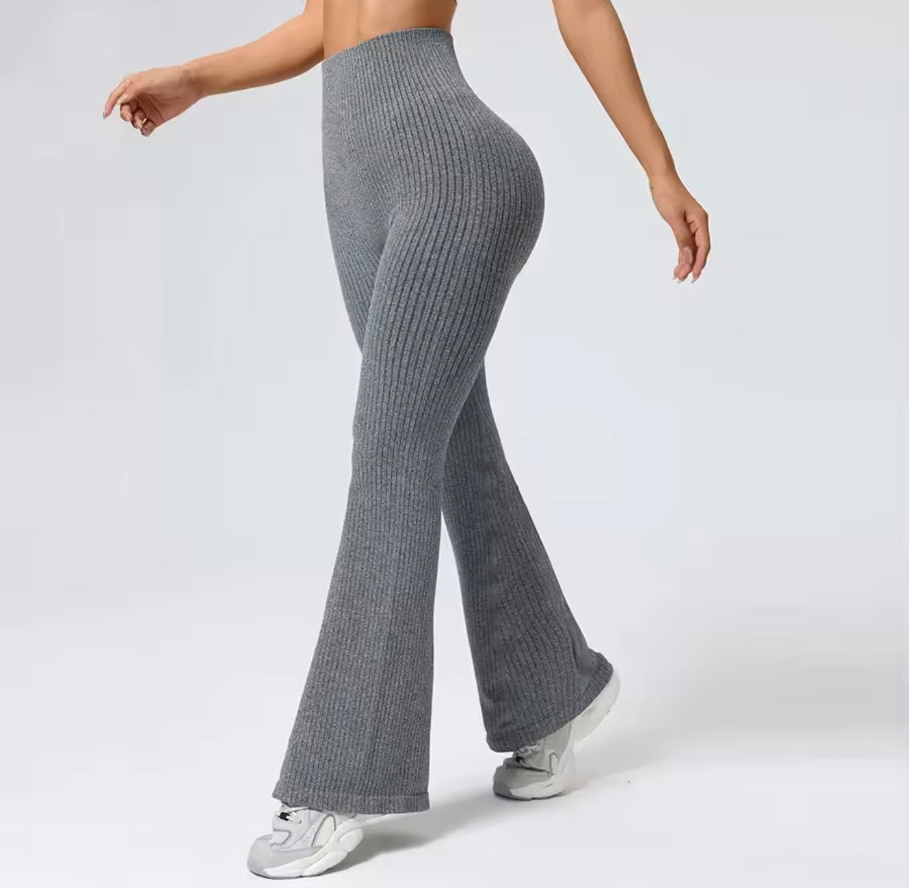 Breathable Flared Trousers Yoga-To-Street Chic Athleisure Fitness Pants Trendy Women'S High-Waisted Yoga Gym Wear 4-Way Stretch
